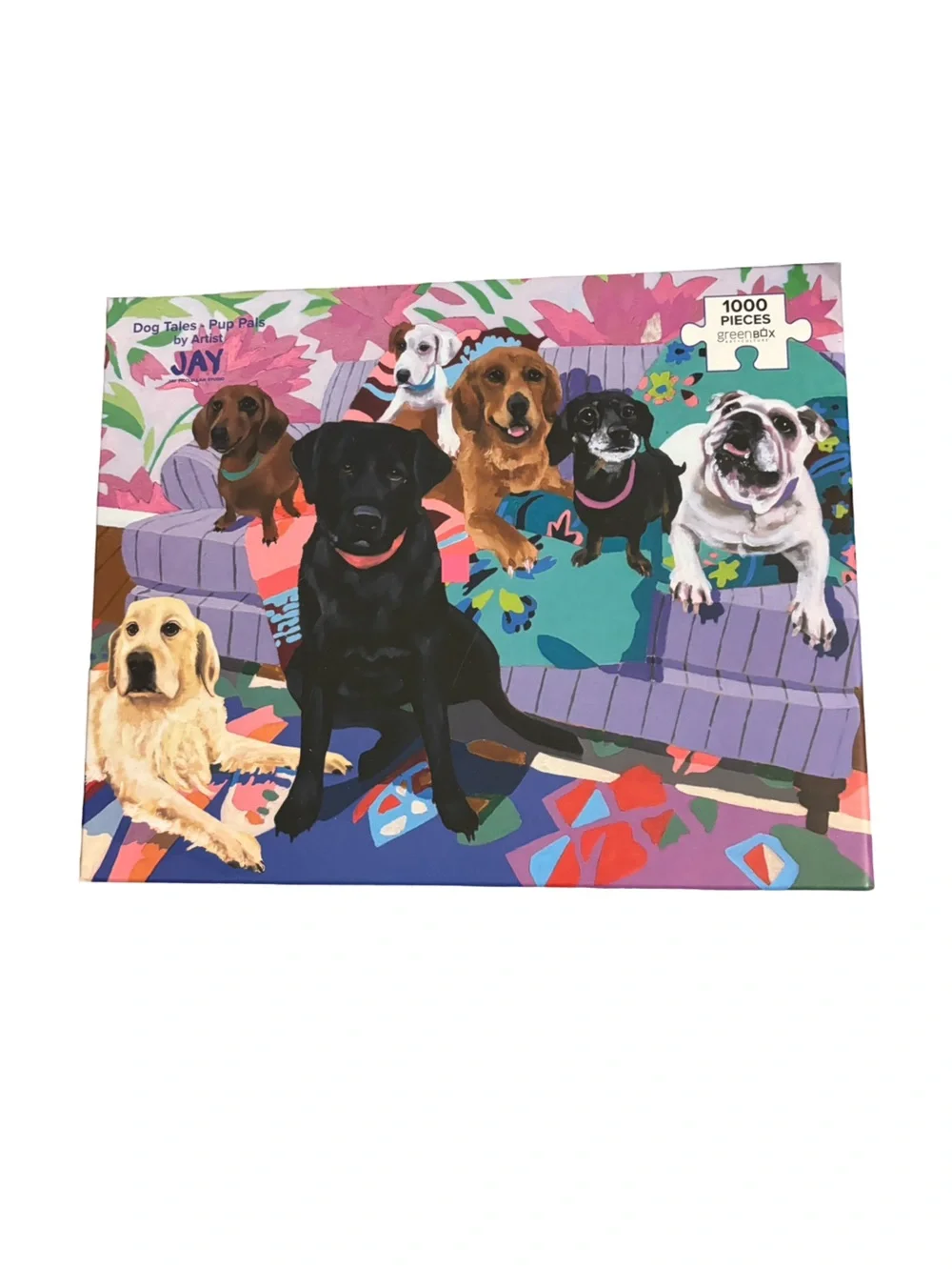 Dog Lovers 1000-Piece Jigsaw Puzzle - Colorful Puppy Art
